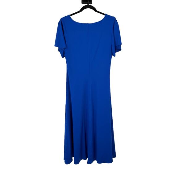 Black Halo Anabella flutter sleeve cocktail dress blue size 10 - Picture 5 of 8